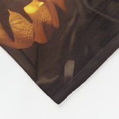 Zwart Kat Rijden Motorfiets Halloween Eng Fleece Deken (Hoek)