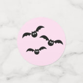 Zwart Kat Roze Halloween Bats Pompoen Sterren Maan Confetti (Kleine voorkant)