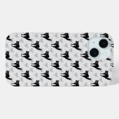 Zwart kat schaduw silhouet patroon ontwerp Case-Mate iPhone case (Achterkant (horizontaal))