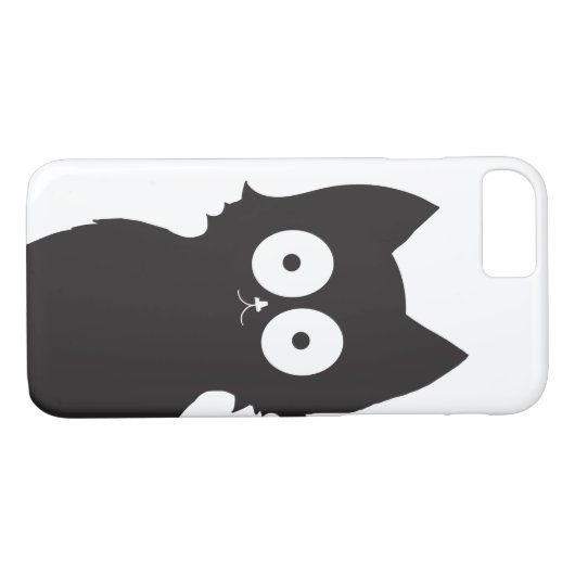 Zwart kat Silhouette op witte achtergrond Case-Mate iPhone Case (Achterkant (Horizontaal))