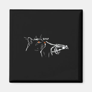 Zwart Kat Skelet Hand Boop Halloween Pet Vrouwen G Magneet