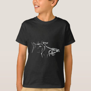 Zwart Kat Skelet Hand Boop Halloween Pet Vrouwen G T-shirt