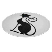 Zwart Kat  stijlontwerp Snijplank (Hoek)