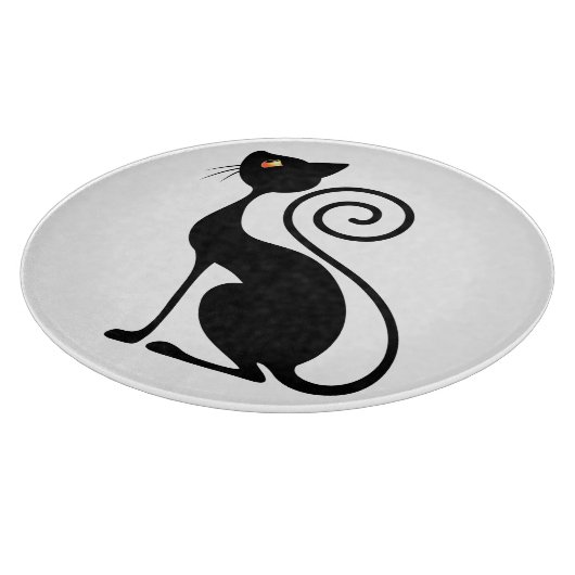 Zwart Kat  stijlontwerp Snijplank (Hoek)