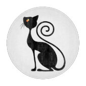Zwart Kat  stijlontwerp Snijplank (Voorkant)