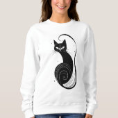 ZWART KAT T-SHIRT (Voorkant)