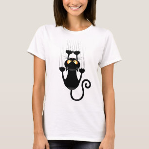 Zwart kat t-shirt