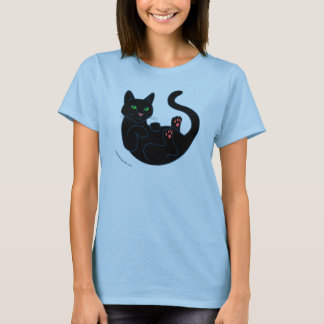 Zwart kat t-shirt