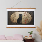 Zwart Kat Tapestry Hangend Wandkleed (Slaapkamer)