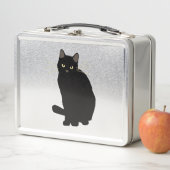 Zwart Kat Tekening Schattige Zwart Kat Moeder Kat  (In situ)