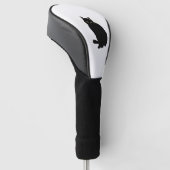 Zwart Kat Tekening Schattige Zwart Kat Moeder Kat Golfheadcover (Schuin)