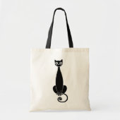 Zwart Kat Tote Bag (Voorkant)