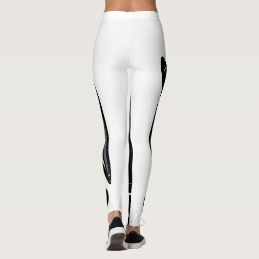 Zwart Kat Wat Mes Grappig Moorddadig Halloween Pet Leggings (Achterkant)