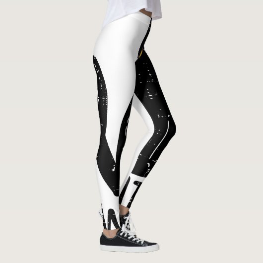 Zwart Kat Wat Mes Grappig Moorddadig Halloween Pet Leggings (Rechts)