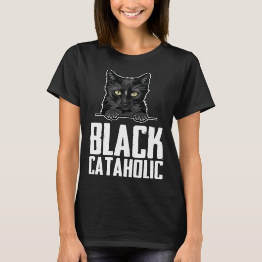 Zwart kat Zwart moeder T-shirt (Voorkant)