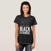 Zwart kat Zwart moeder T-shirt (Voorkant volledig)