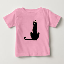 Zwart katje baby/peuter T-shirt