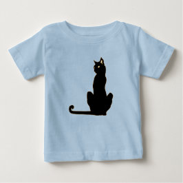 Zwart katje baby/peuter T-shirt