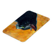 Zwart katje in profiel magneet (Linkerzijde)