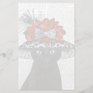 Zwart katje met Pet van Fabulous Briefpapier