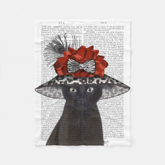 Zwart katje met Pet van Fabulous Fleece Deken (Voorkant)