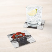 Zwart katje met Pet van Fabulous Kartonnen Onderzetters (Insitu)