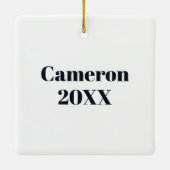 Zwart katje met Pet van Fabulous Keramisch Ornament (Achterkant)