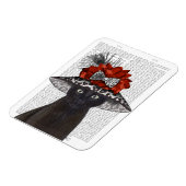 Zwart katje met Pet van Fabulous Magneet (Linkerzijde)