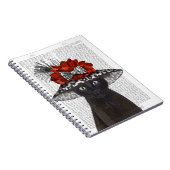 Zwart katje met Pet van Fabulous Notitieboek (Rechterzijde)
