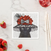 Zwart katje met Pet van Fabulous Servet (Insitu)