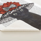 Zwart katje met Pet van Fabulous Sherpa Deken (3/4)
