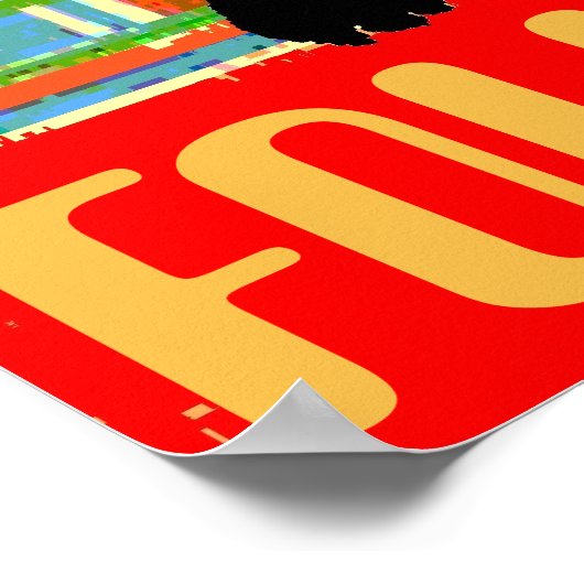 Zwart katje op Abstract behangpapier, bewerken tek Poster (Hoek)