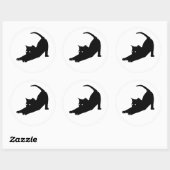 Zwart Katje Ronde Sticker (Vel)