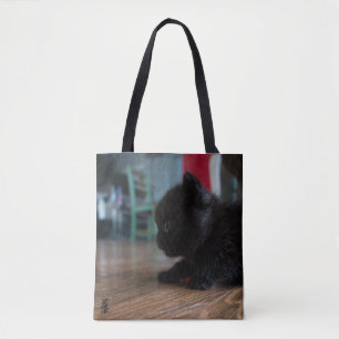 Zwart Katje Van Dichtbij Tote Bag
