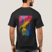 Zwart katoenen bedrukte T-shirt (Achterkant)