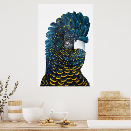 Zwart katoenschilderij poster (Keuken)