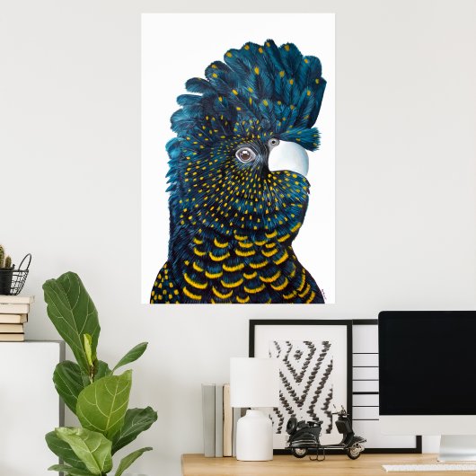 Zwart katoenschilderij poster (Thuiskantoor)