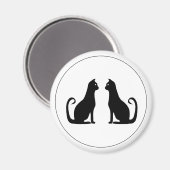 Zwart kattebakontwerp magneet (Voorkant / Achterkant)