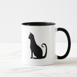 Zwart kattebakontwerp mok
