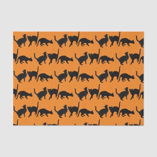 Zwart Katten Tissue Papier (Voorkant)