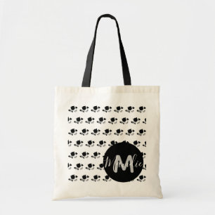 Zwart katten Zwarte en Witte Naam Bibliotheekboeke Tote Bag