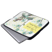 Zwart kattendesign laptop sleeve hoesje (Voorkant onderkant)