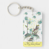 Zwart kattengeel Acrylsleutelhanger Sleutelhanger (Voorkant)