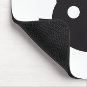 Zwart kattenkopontwerp muismat (Hoek)