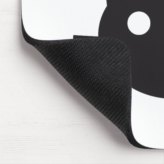 Zwart kattenkopontwerp muismat (Hoek)