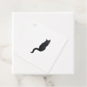 Zwart kattenontwerp bedankjes labels (In situ)