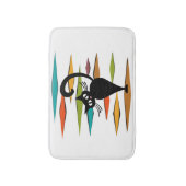 Zwart kattenontwerp uit de middeleeuwen badmat (Voorkant Verticaal)