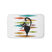 Zwart kattenontwerp uit de middeleeuwen badmat (Voorkant)