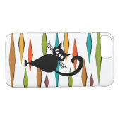 Zwart kattenontwerp uit de middeleeuwen Case-Mate iPhone case (Achterkant (Horizontaal))