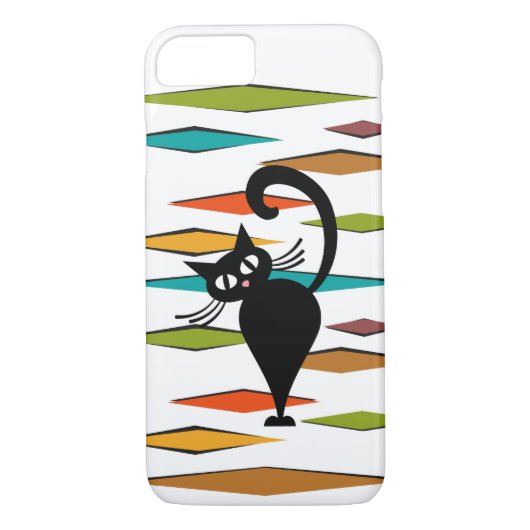Zwart kattenontwerp uit de middeleeuwen Case-Mate iPhone case (Achterkant)
